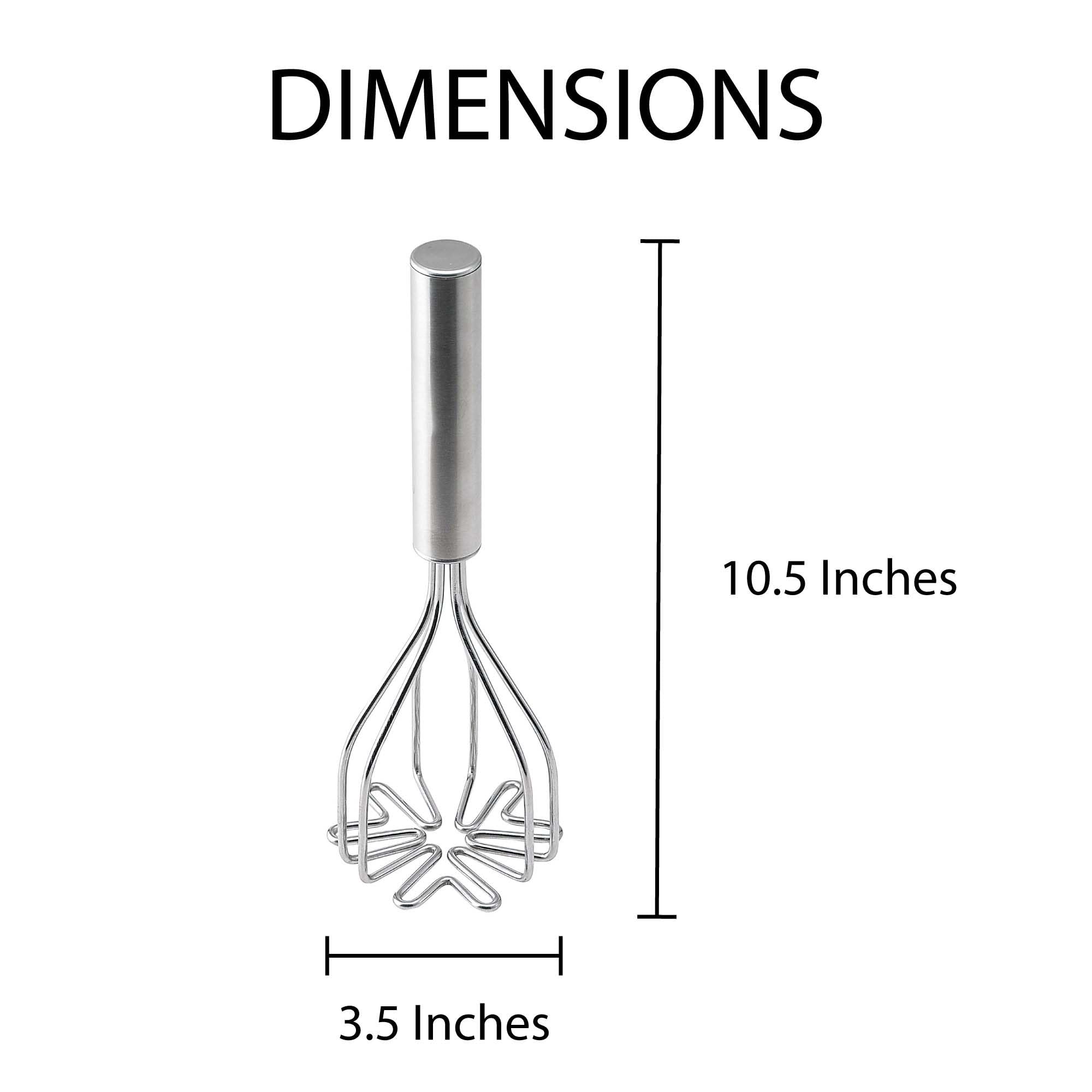 HIC Kitchen 2-In-1 Mix N’Masher Potato Masher, 18/8 Stainless Steel, For Potatoes, Vegetables, Fruits, Guacamole, Baby Food, And Eggs - Image 6