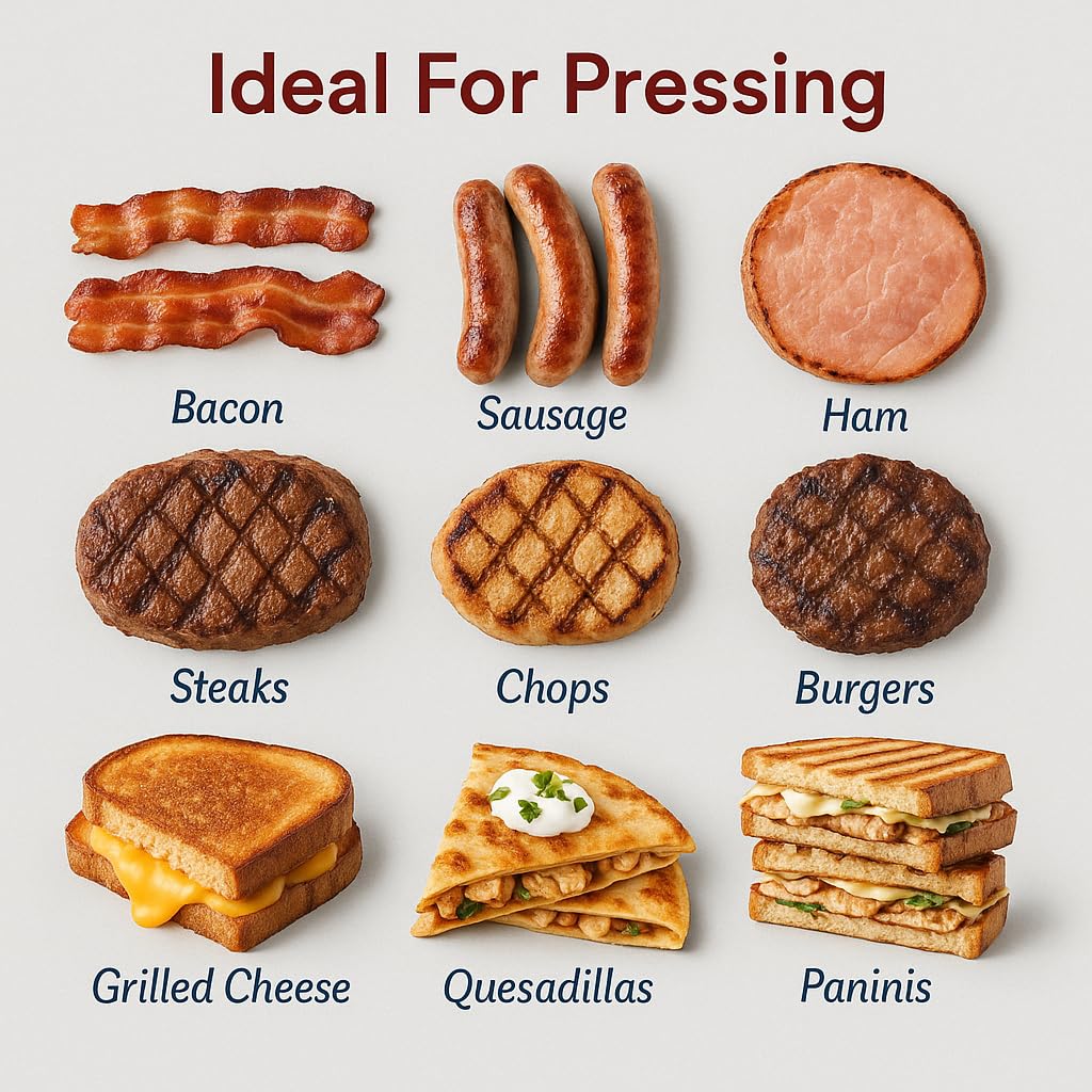 HIC Kitchen Bacon Press, Heavyweight Cast Iron, Rectangular With Wood Handle, For Stovetop Grill And Griddle - Image 6