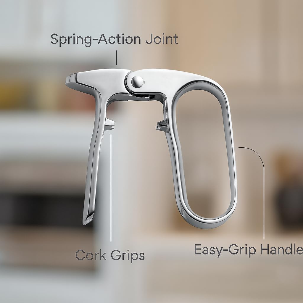 HIC Kitchen Bar Champagne Opener, Spring-Action Design, For Natural and Synthetic Champagne Corks - Image 4