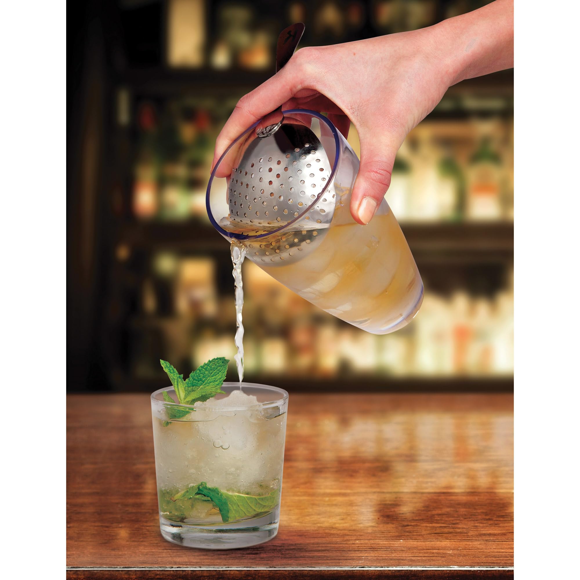 HIC Kitchen Bar Julep Bar Strainer, 18/8 Stainless Steel - Image 4