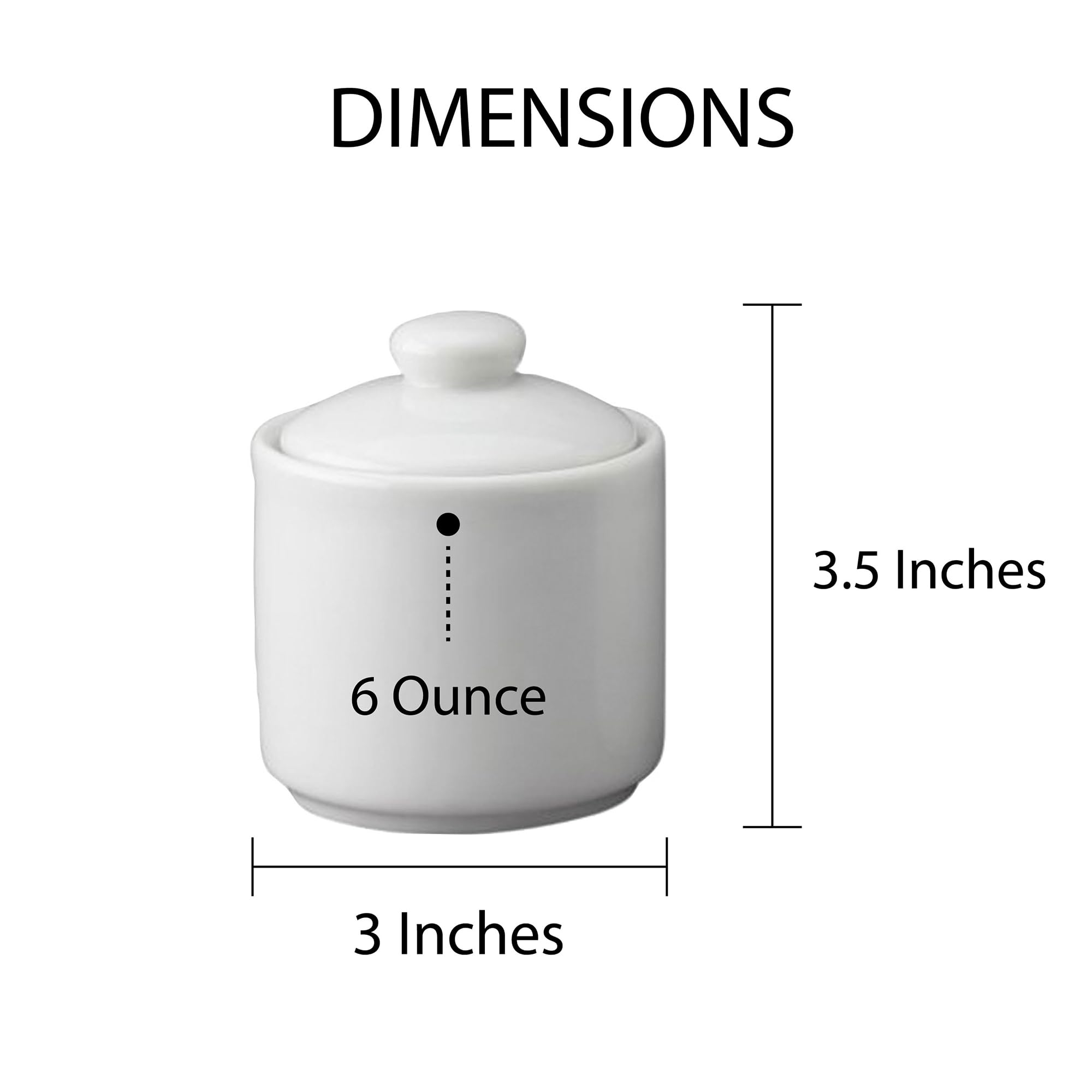 HIC Kitchen Contemporary Creamer And Sugar Bowl With Lid Set, Fine Porcelain, For Serving Sugar, Milk, Cream, Syrup, And Sauces, 3-Piece Set - Image 4