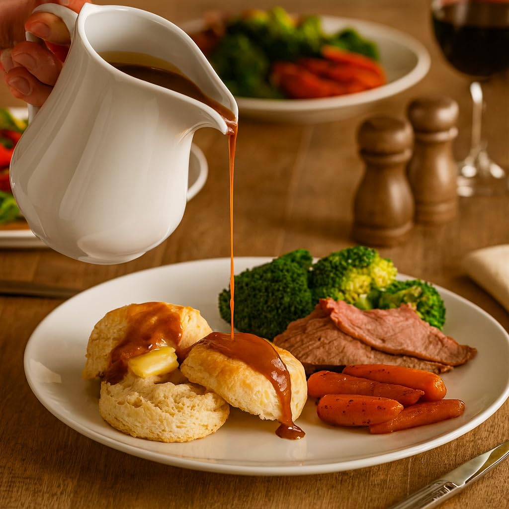 HIC Kitchen Creamer Pitcher With Handle, Fine Porcelain, 8-Ounce Capacity, For Coffee, Tea, Dressings, Sauces, Set of 2 - Image 4