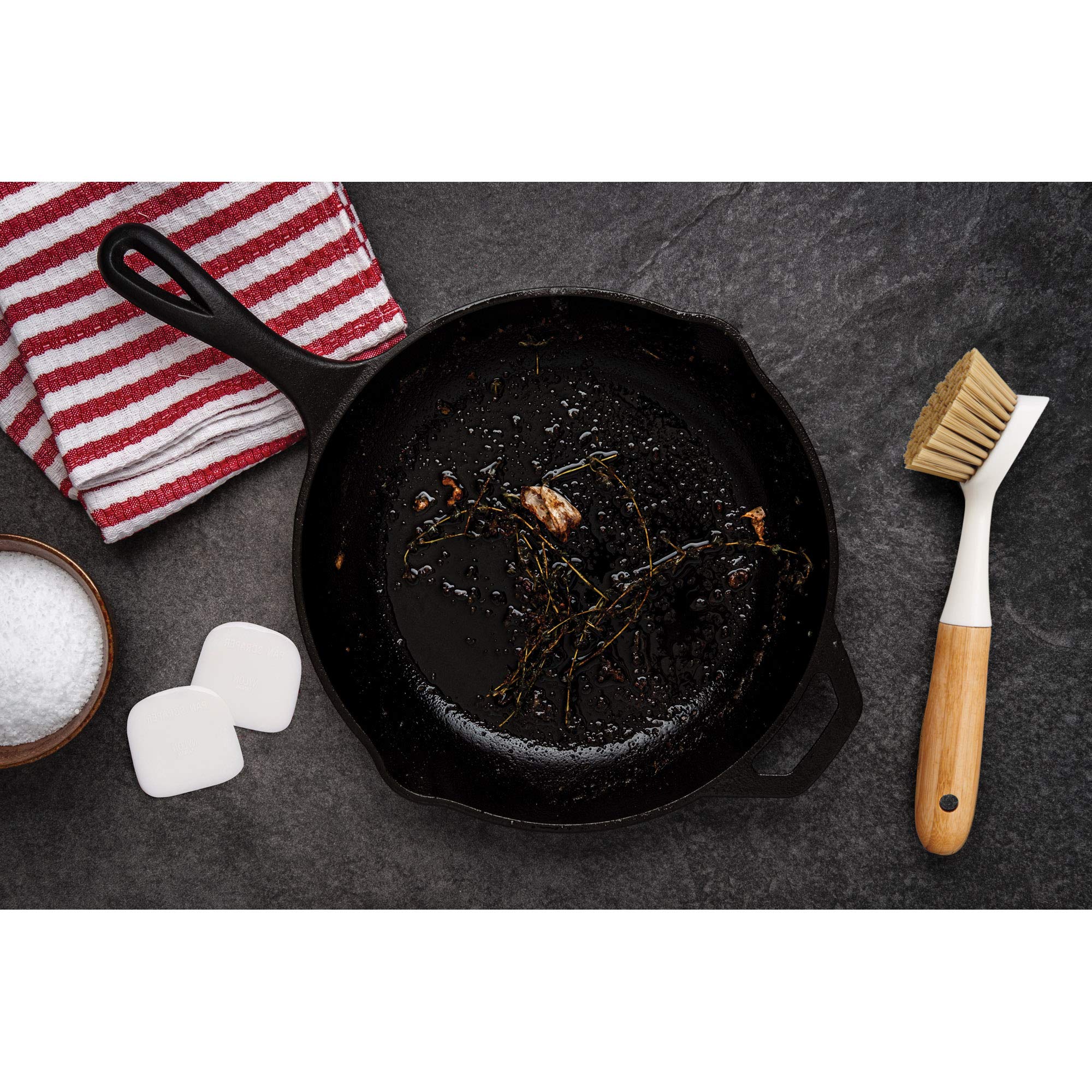 HIC Kitchen Dish Scrubbing Brush, Bamboo with Non-Scratch Bristles - Image 5