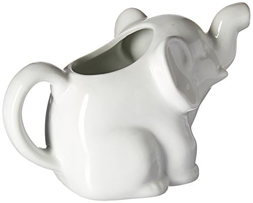 HIC Kitchen Elephant Creamer With Handle, Fine Porcelain, 9-Ounce, For Serving Milk, Cream, Syrup, Dressings, And Sauces - Image 5