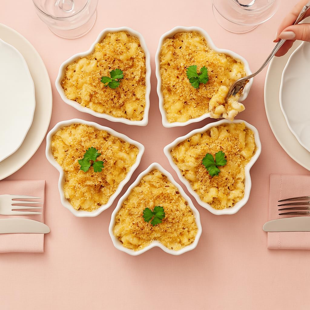 HIC Kitchen Heart Creme Brulee Set, Fine Porcelain, 5 x 1-inch, Set of 6 - Image 3