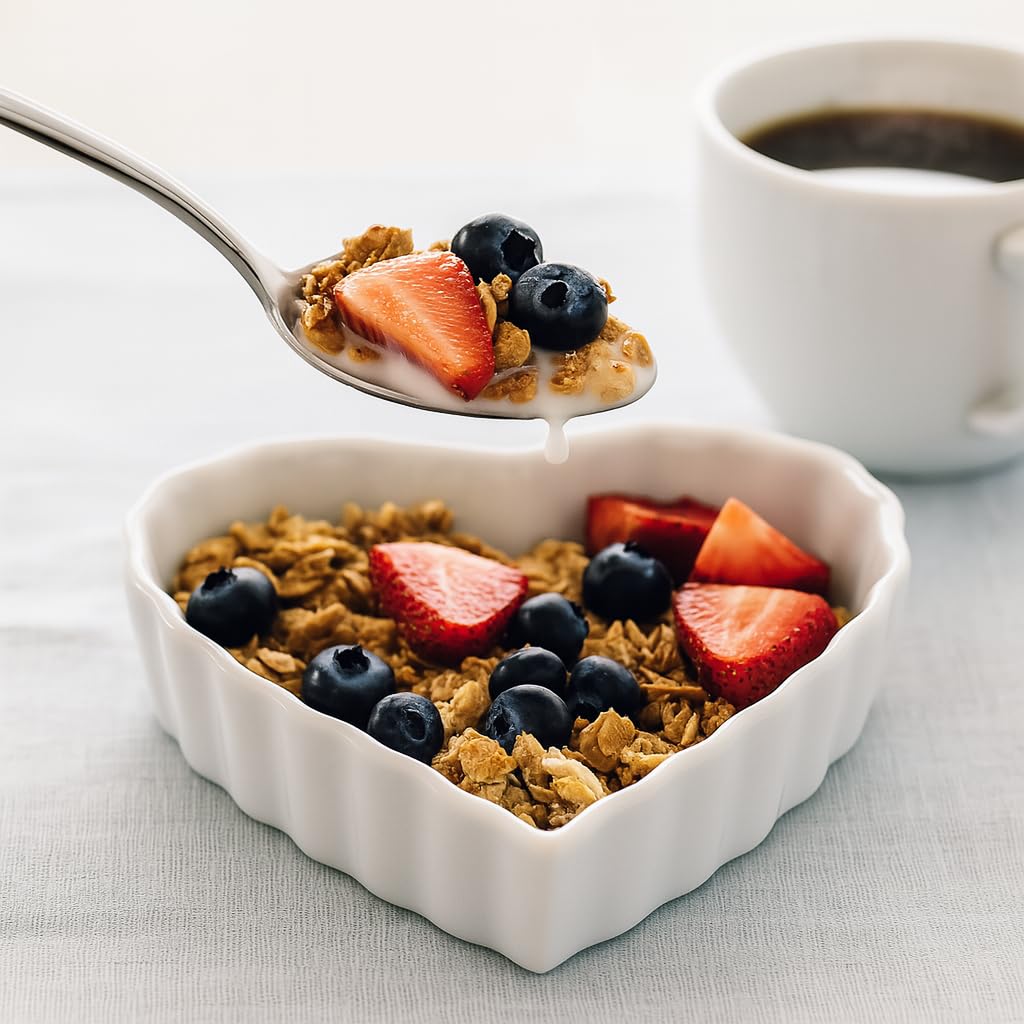 HIC Kitchen Heart Creme Brulee Set, Fine Porcelain, 5 x 1-inch, Set of 6 - Image 6