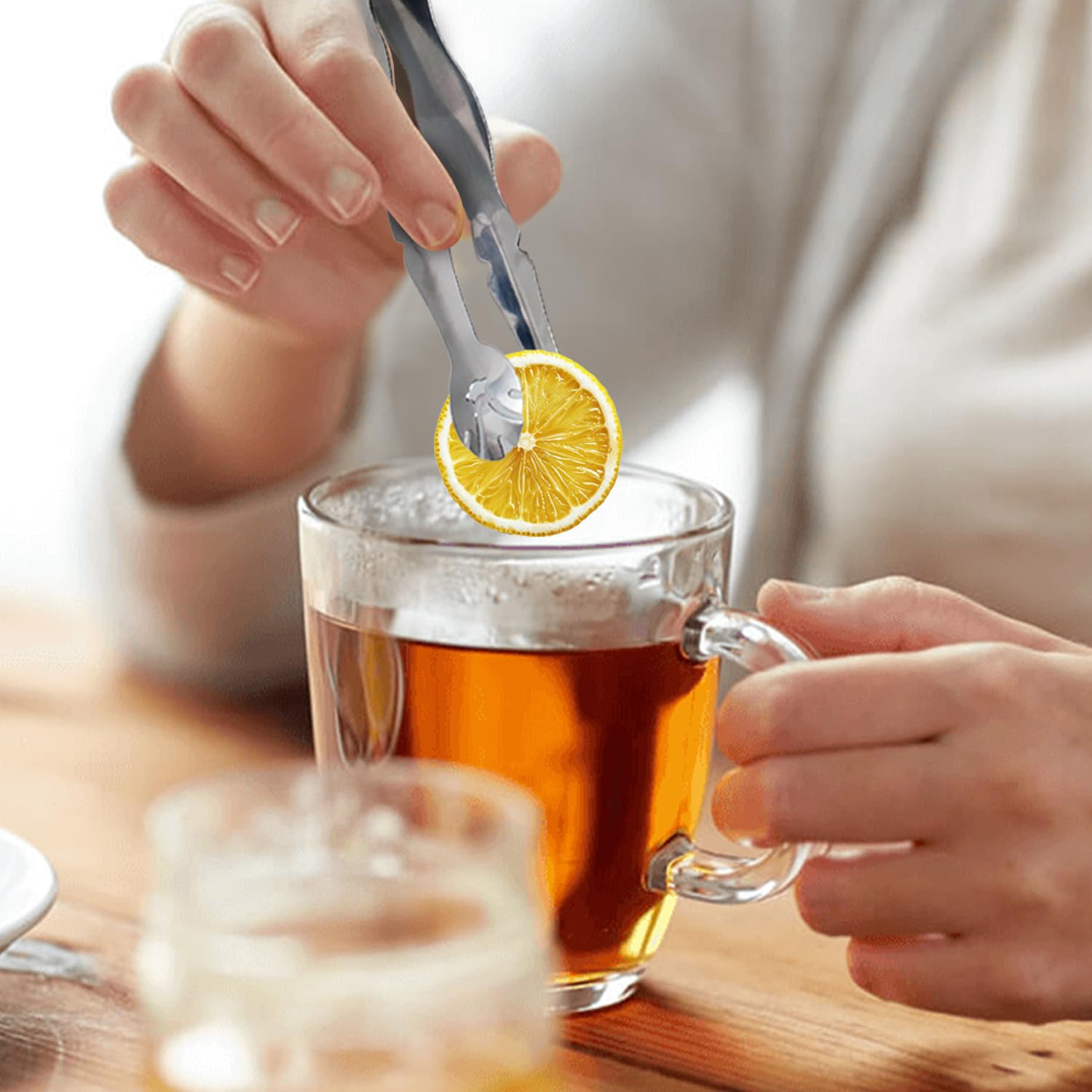 HIC Kitchen Ice Tong, Stainless Steel, Notched Handle for Use with Ice Buckets, 7.25-Inch, Set of 2 - Image 5