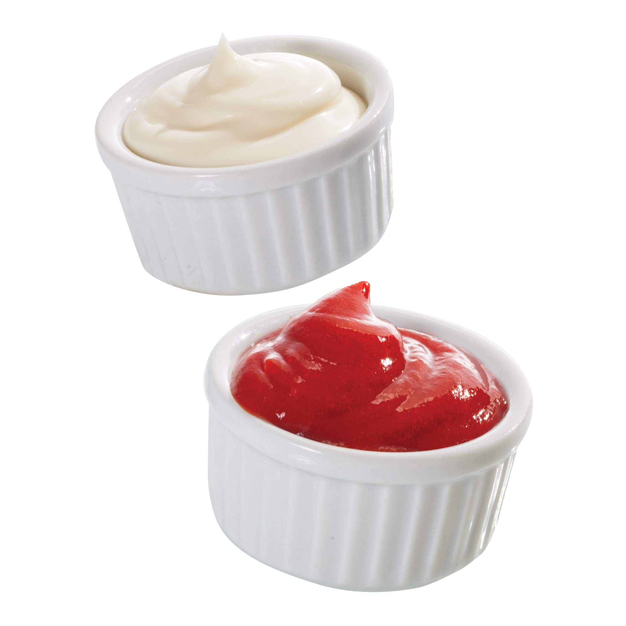 HIC Kitchen Mini Butter Crock Ramekin, Fine Porcelain, For Serving Butter, Condiments, Toppings, 1-Ounce Capacity, Set of 6 - Image 4