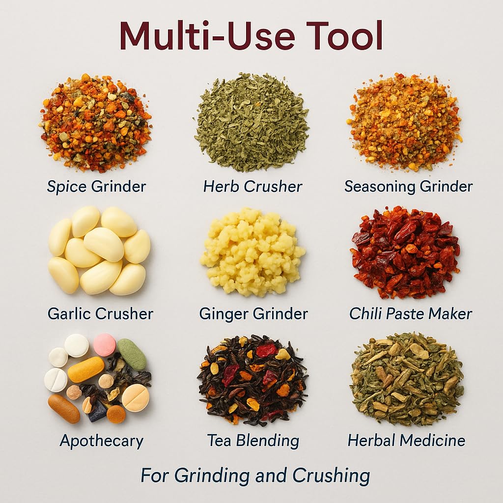 HIC Kitchen Small Mortar and Pestle Set, Fine Porcelain, 2.75-Inch, Spice Herb Grinder, Pill Crusher, Nut Butter Maker - Image 6