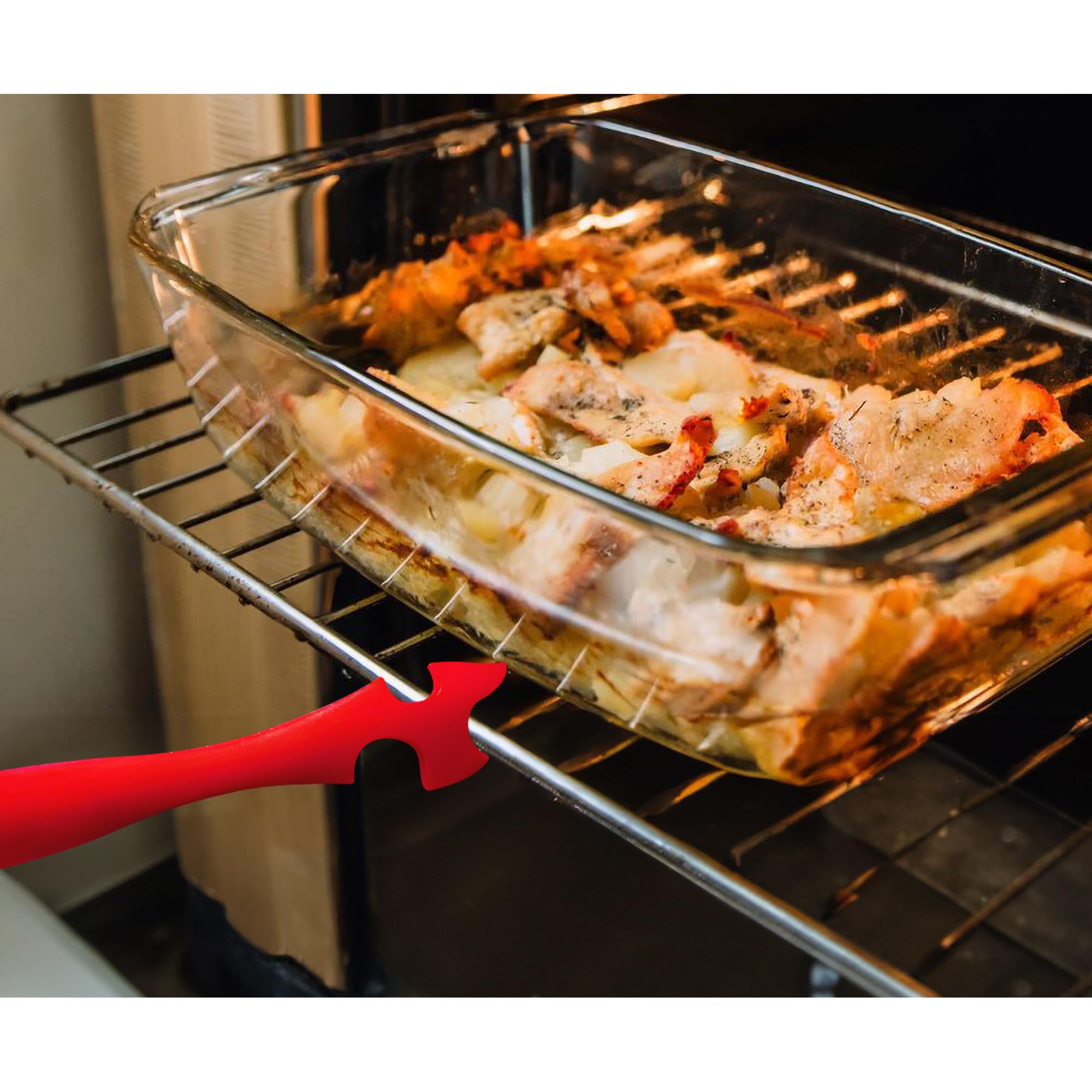 HIC Kitchen Oven Rack Jack, Non-Stick Silicone, Heat Safe, For Ovens and Toaster Ovens - Image 3