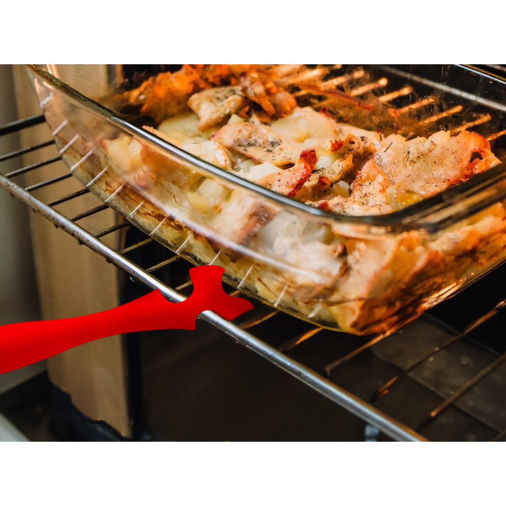 HIC Kitchen Oven Rack Jack, Non-Stick Silicone, Heat Safe, For Ovens and Toaster Ovens - Image 4