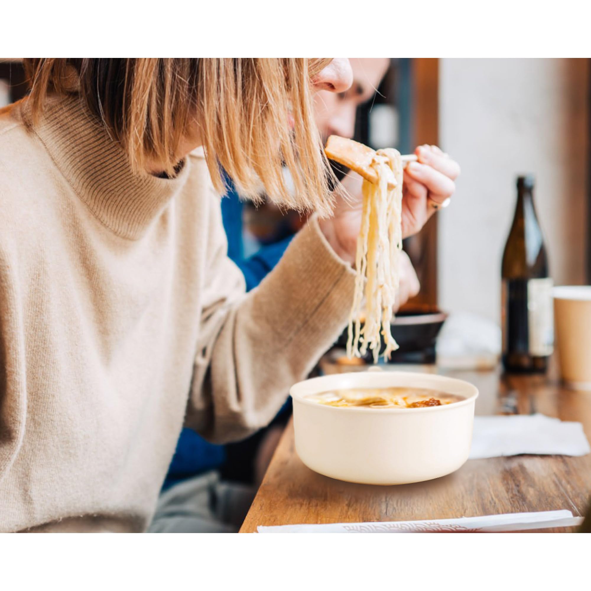 HIC Kitchen Oversized Hotel Breakfast Bowl With Handle, Fine Porcelain, 28-Ounce - Image 4