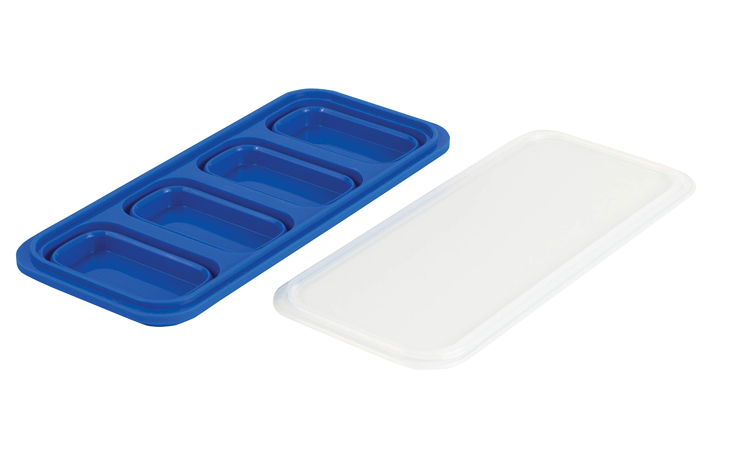 HIC Kitchen Prep-N-Freeze Portion Tray with Lid, Collapsible European-Grade Silicone, 4-Sections Hold 6-Ounces Each - Image 11
