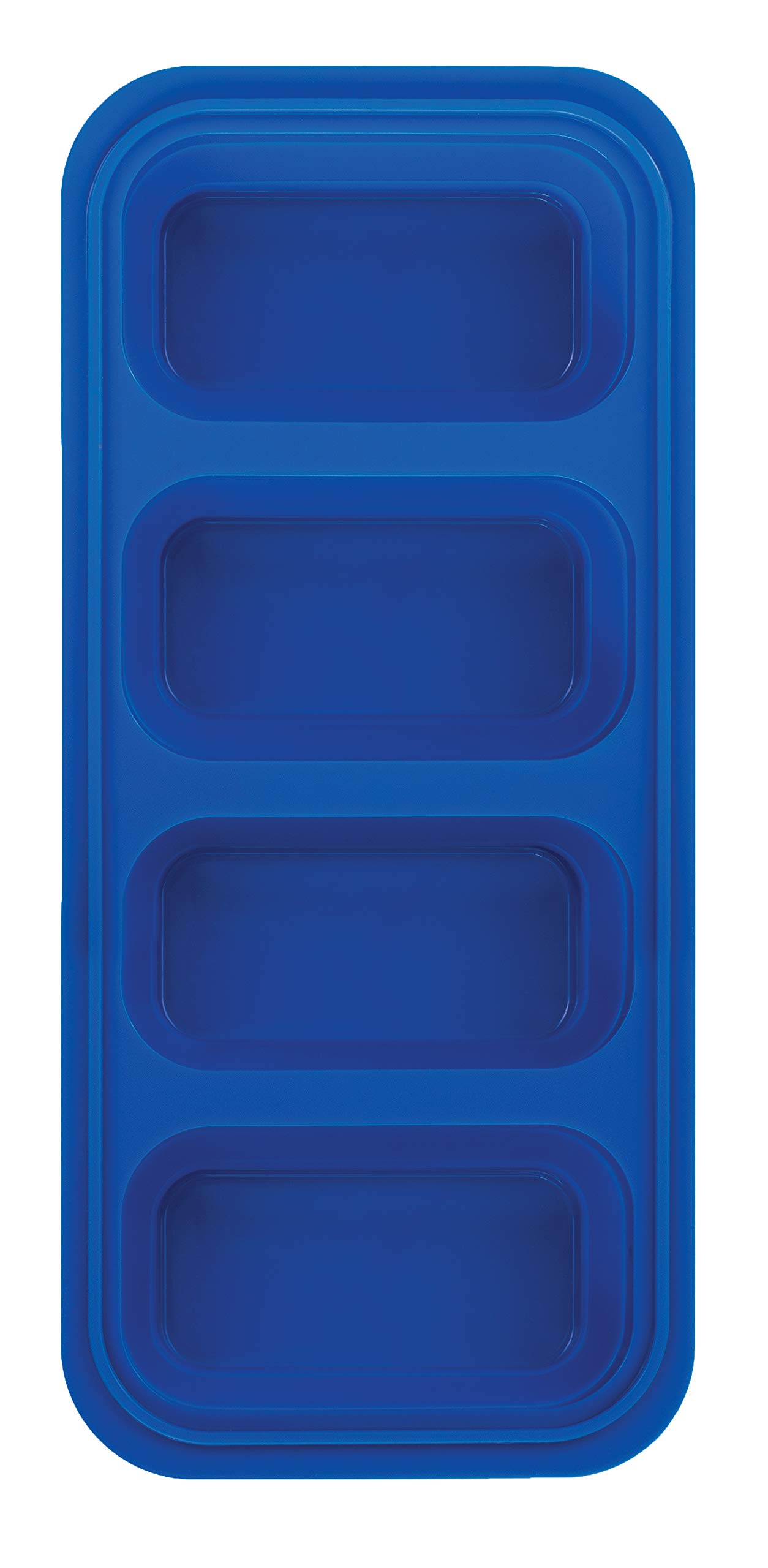 HIC Kitchen Prep-N-Freeze Portion Tray with Lid, Collapsible European-Grade Silicone, 4-Sections Hold 6-Ounces Each - Image 15