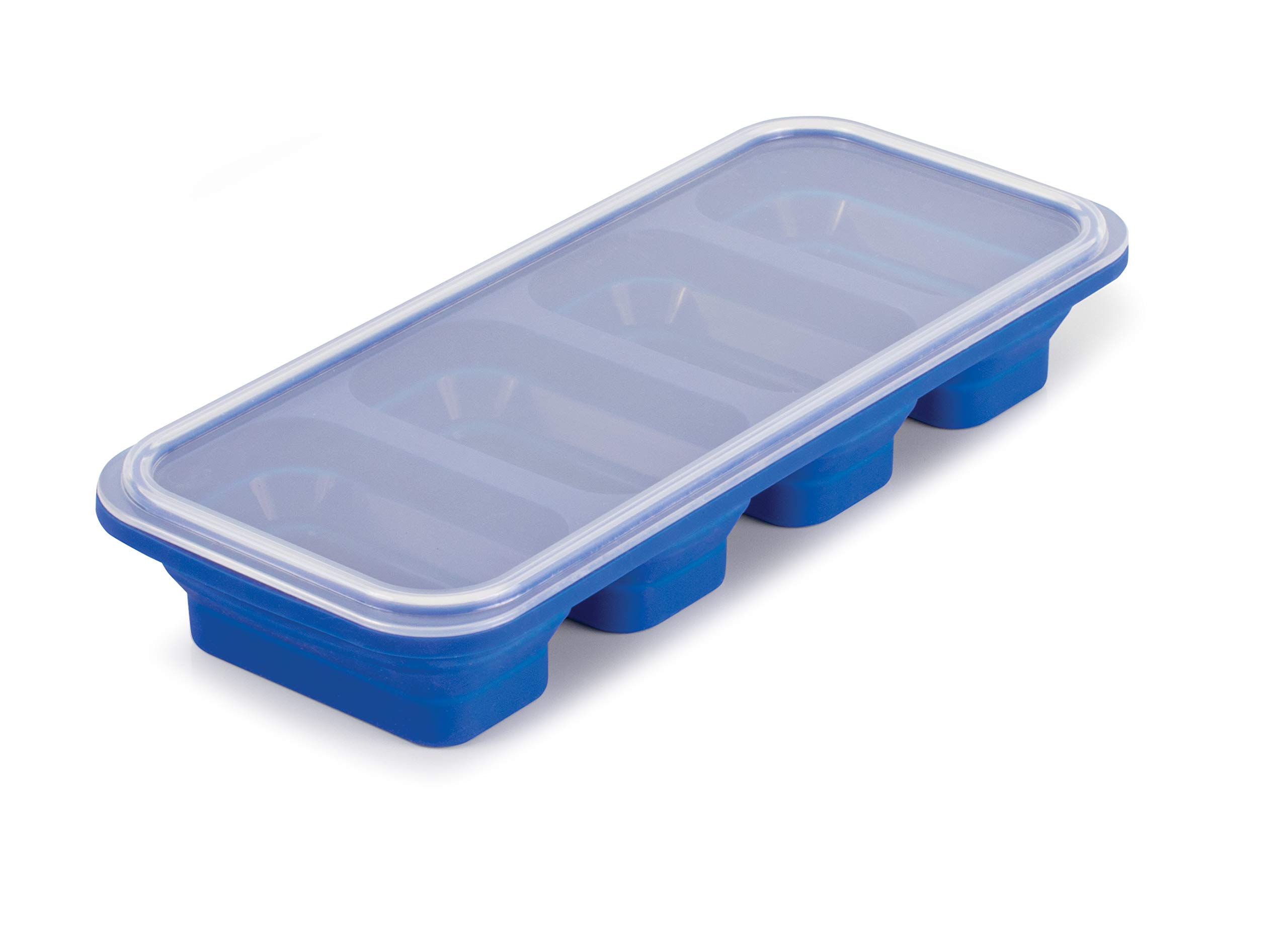 HIC Kitchen Prep-N-Freeze Portion Tray with Lid, Collapsible European-Grade Silicone, 4-Sections Hold 6-Ounces Each - Image 16