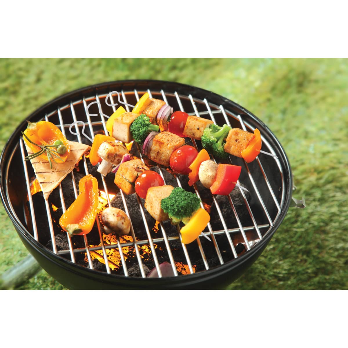 HIC Kitchen Reusable Barbecue and Grilling Shish Kabob Skewers with Ring-Handle Top, 12-Inches, Set of 8 - Image 3