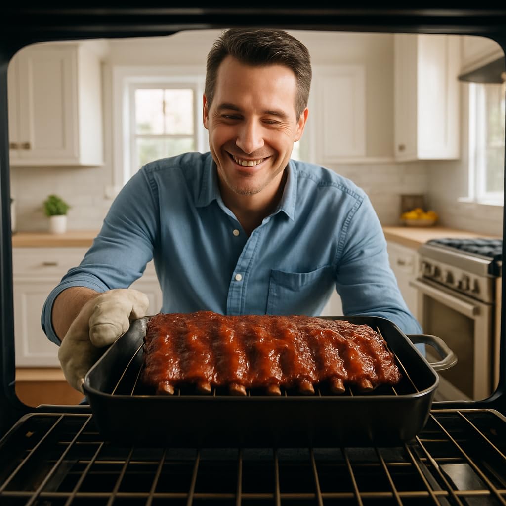 HIC Kitchen Roasting Baking Broiler Rack, Chrome-Plated Steel, Holds Smaller Food Securely, 12 x 7.75 x 1.5-Inches - Image 4