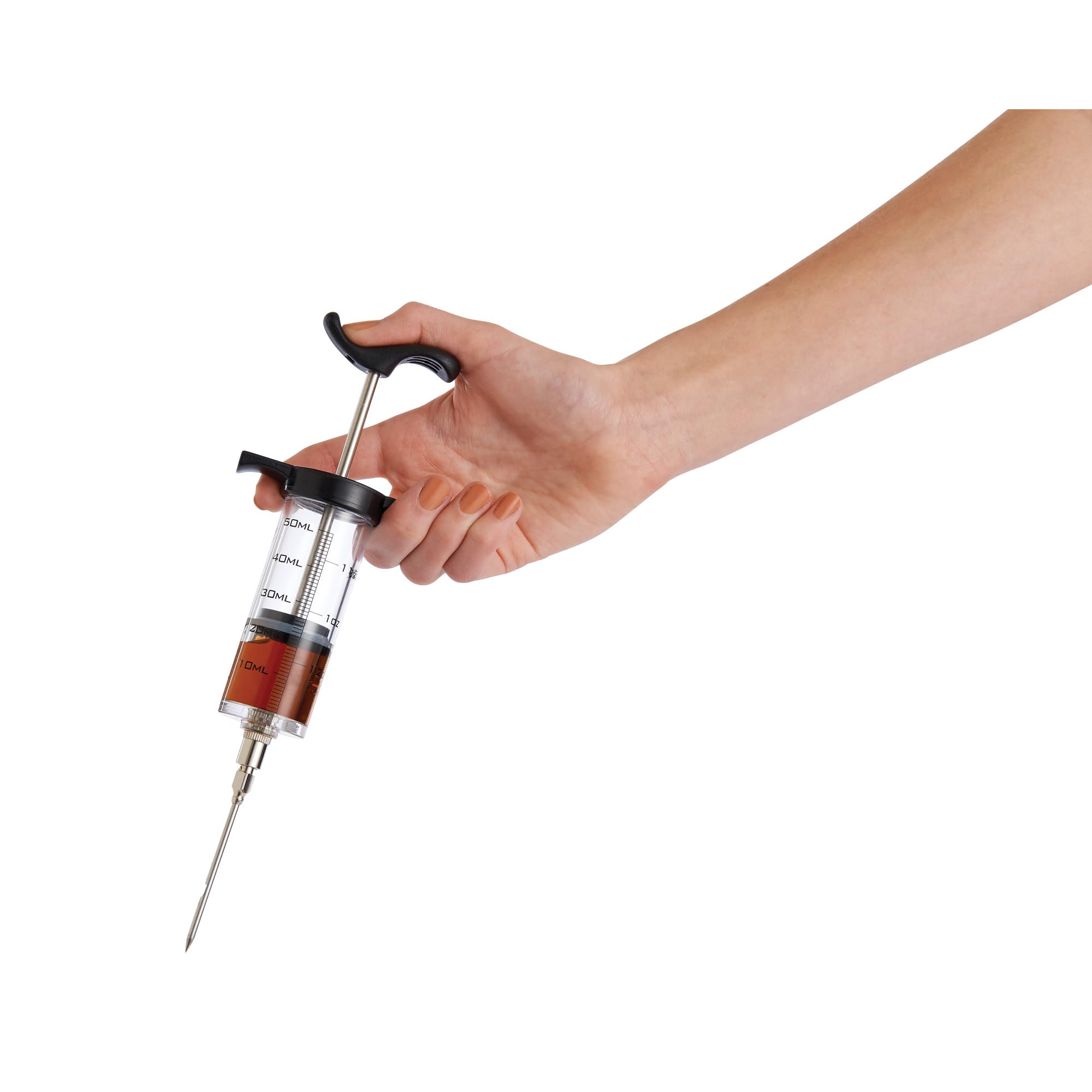 HIC Kitchen Roasting Meat Marinade Flavor Injector, 18/8 Stainless Steel Needle, Polycarbonate, 1.5-Ounce Capacity, For Juicy Tender Turkey, Chicken, Beef, Pork, Game - Image 4
