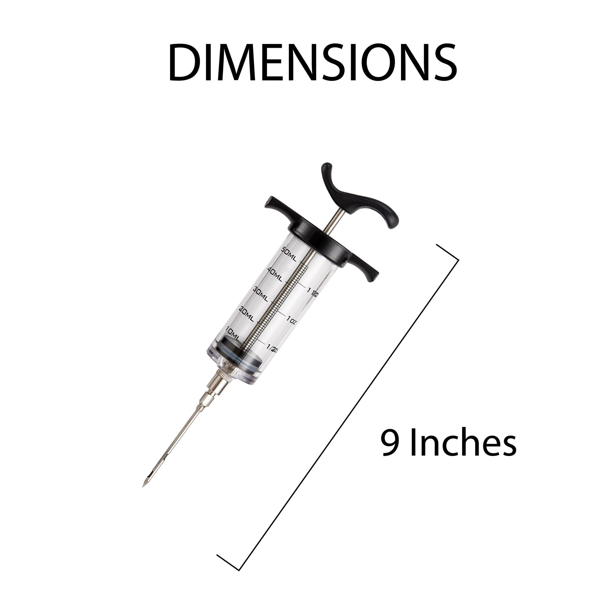 HIC Kitchen Roasting Meat Marinade Flavor Injector, 18/8 Stainless Steel Needle, Polycarbonate, 1.5-Ounce Capacity, For Juicy Tender Turkey, Chicken, Beef, Pork, Game - Image 7