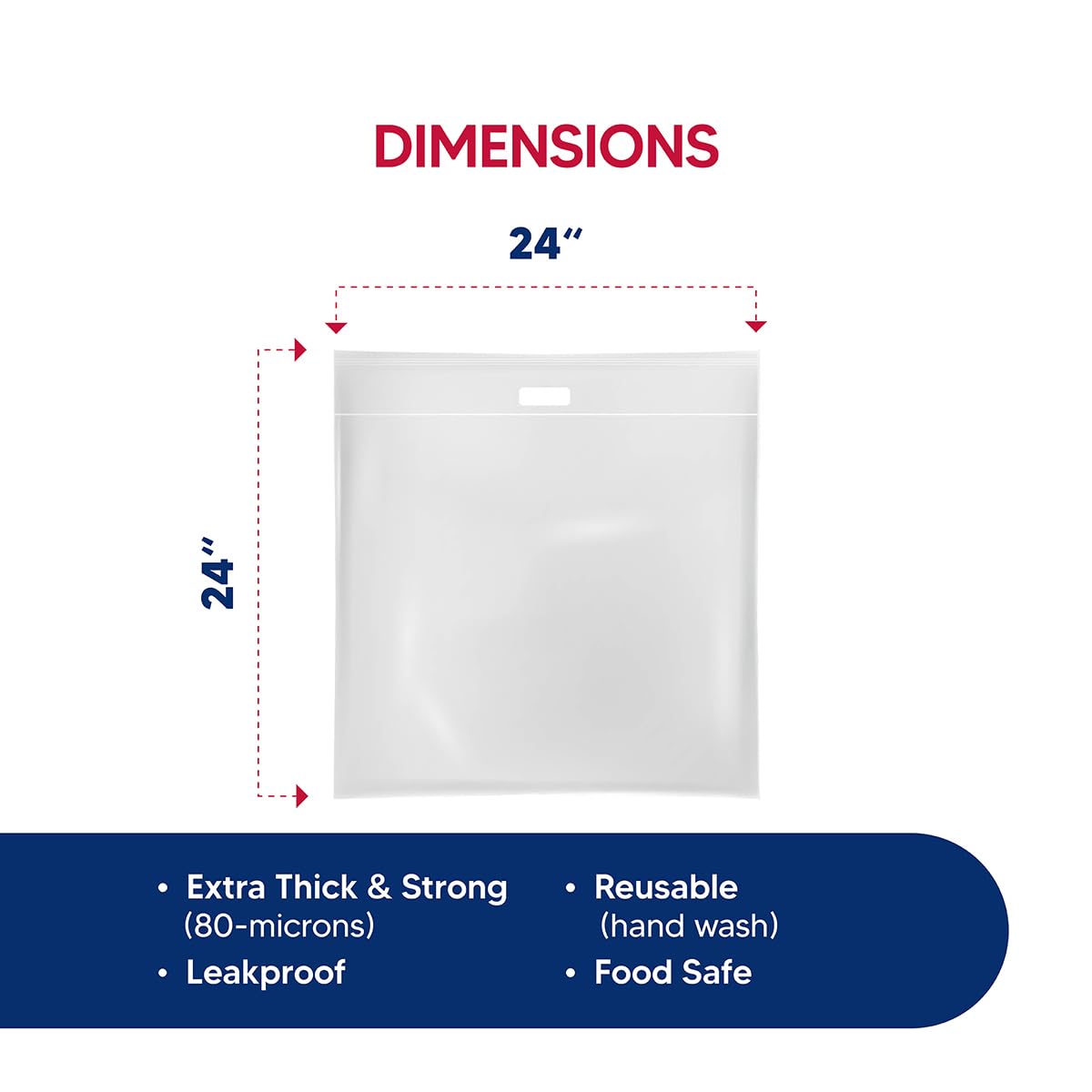 HIC Kitchen Roasting Turkey Brining Bag, Holds 20-Pound Turkey With Brine, Seasonings, And Aromatics For Juicy Tender Flavor, Set of 2 - Image 6