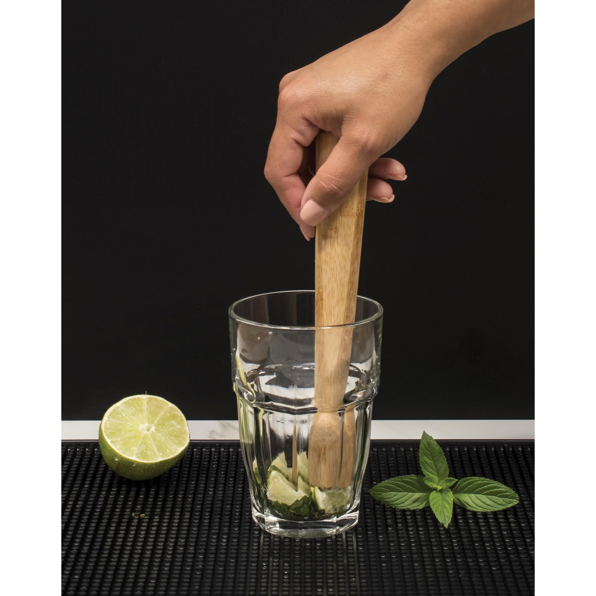 HIC Kitchen's Bar Muddler, Natural Bamboo, Set of 2 - Image 5
