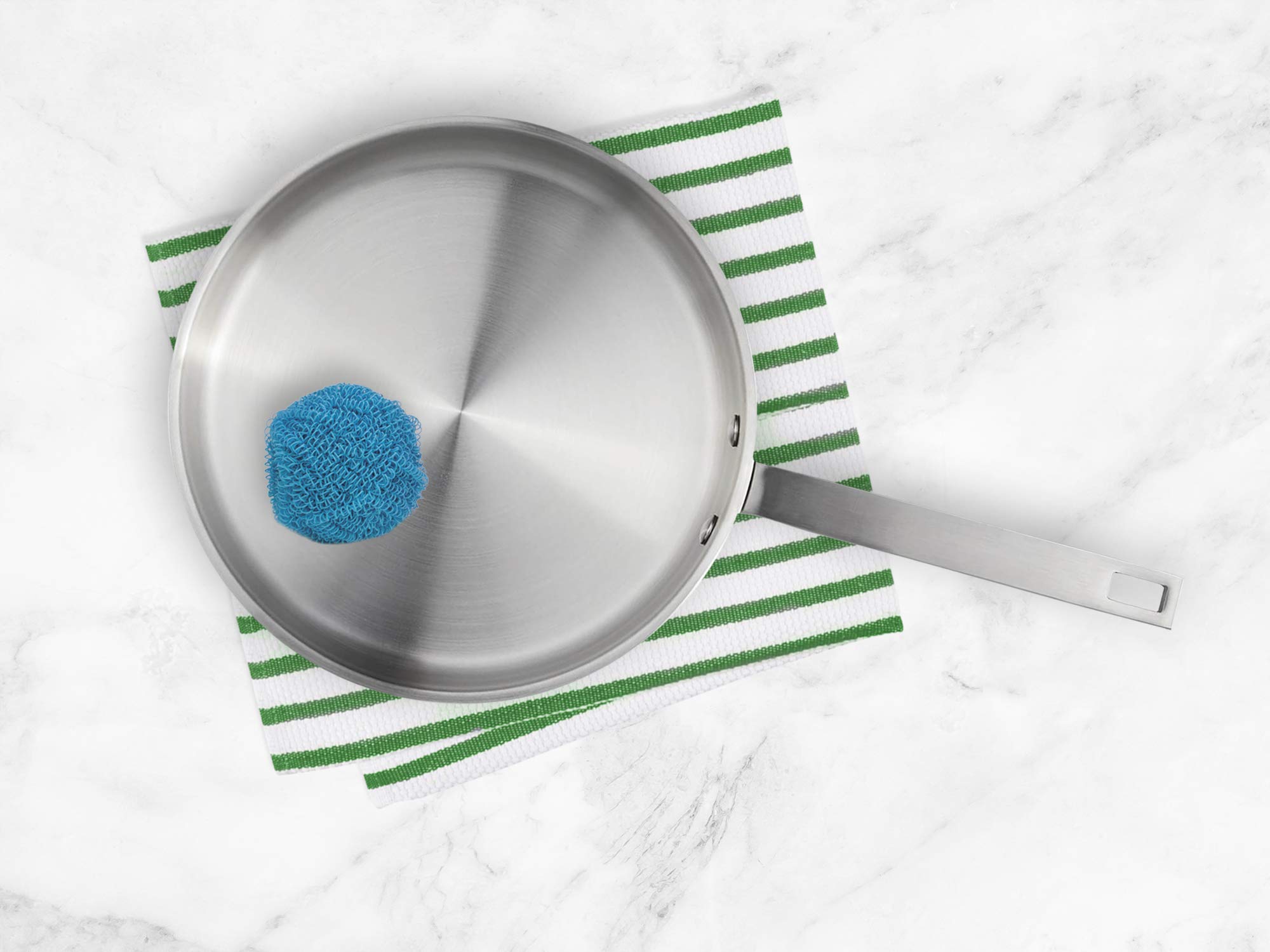 HIC Kitchen Scratch Resistant and Non-Stick Scouring Pad and Dish Scrubbers, Set of 9 - Image 5