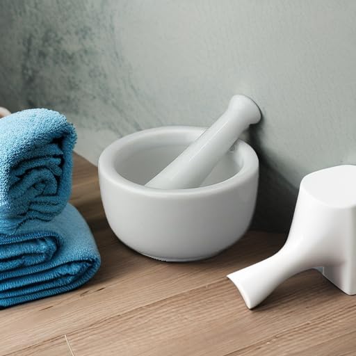 HIC Kitchen Small Mortar and Pestle Set, Fine Porcelain, 2.75-Inch, Spice Herb Grinder, Pill Crusher, Nut Butter Maker - Image 5