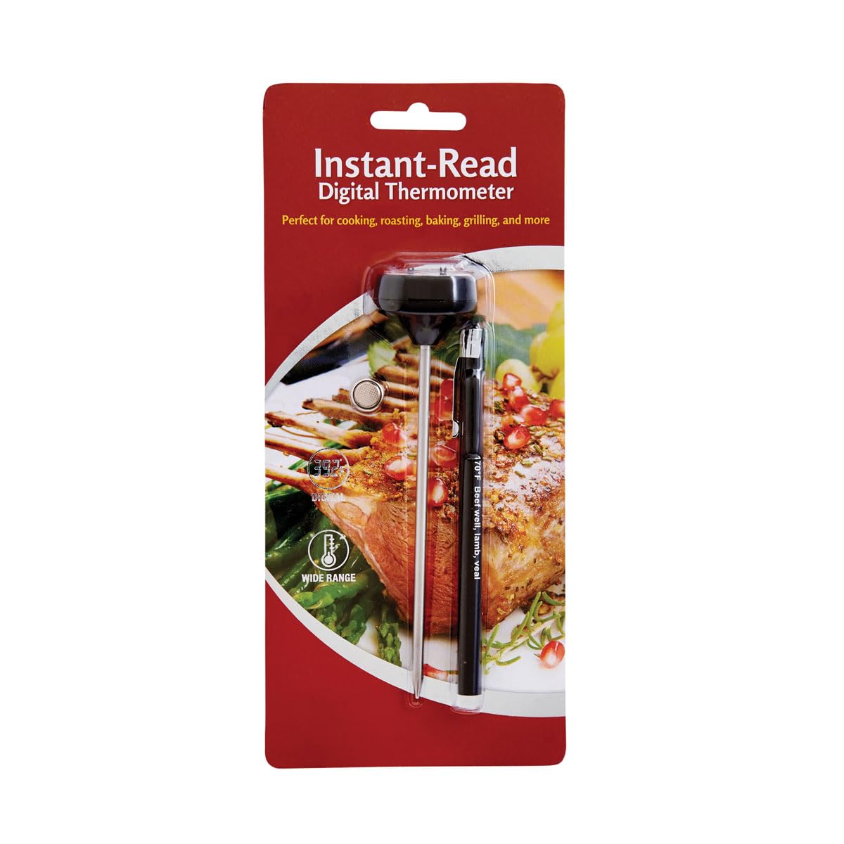 HIC Roasting Instant-Read Digital Meat Thermometer, Shatterproof LCD Display - Image 7